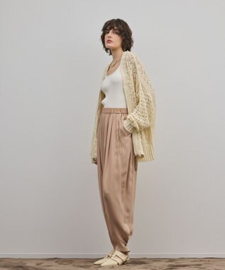 GRACE CONTINENTAL zipミドルニットカーディガン キナリ