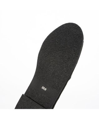 ing <ing>【サスティナブルシリーズ】編み込みデザインオープントゥシューズ ブラック