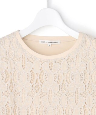 23区 【先行予約】コードエンブロイダリージャージー フレンチスリーブ カットソー ベージュ系