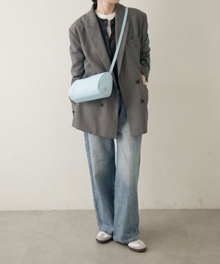 russet ソフトレザーロールショルダーバッグ(CE-1661) Sax