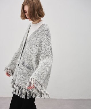 uncrave ツイードニット ジャケット オフ×ブラック