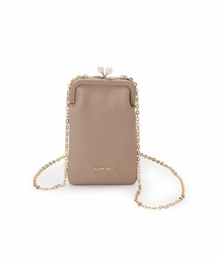 TOPKAPI 【TOPKAPI】シュリンクレザー パール チェーン ショルダー バッグ / スマホショルダー