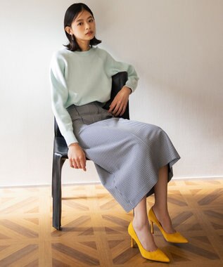 組曲 【選べる8色展開・春まで使える！】バックレースカラー ニット グリーン系