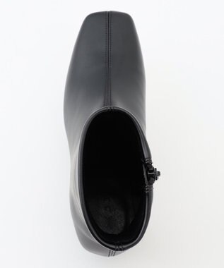 ICB 【CLASSY.1月号掲載】スクエアトゥ ショートブーツ 合皮ブラック系