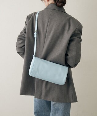 russet ソフトレザーロールショルダーバッグ(CE-1661) Sax