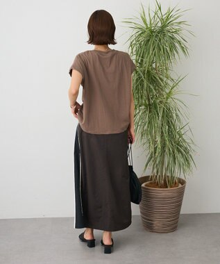 CRAFT STANDARD BOUTIQUE カットクレープクルーネックTシャツ Brown