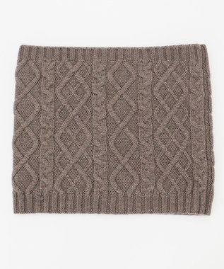 J.PRESS LADIES 【WEB限定・洗える】VICTORIAアランニット ネックウォーマー ベージュ系