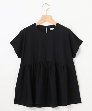 組曲 ツイルジャージーティアード カットソー ブラック系