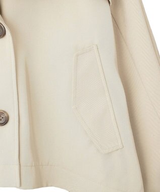 earth music&ecology 2WAYフードショートフレアトレンチ Beige