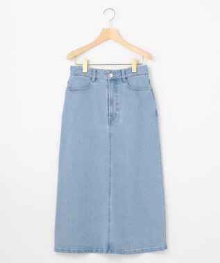 組曲 ミッドデニムタイト スカート ブリーチインディゴ系