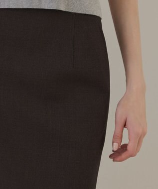 GRACE CONTINENTAL ウールギャバミニスカート ブラウン