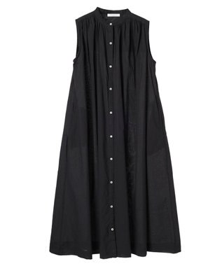 Green Parks インド綿 ノースリーブワンピース Black