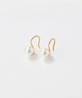 Phoebe 【金属アレルギー対応】デイリーパールフックピアス/サージカルステンレス ホワイト