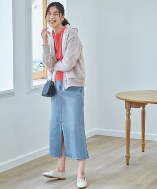 ANY 【洗濯機可/UVケア】ダンボールジップパーカー ライトグレー