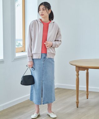 ANY 【洗濯機可/UVケア】ダンボールジップパーカー ライトグレー