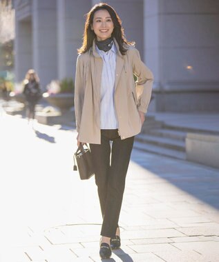 J.PRESS LADIES L 【洗える】BASIC STRETCH DENIM スキニー パンツ ブラック系