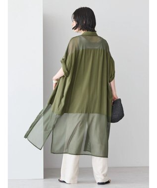 AMERICAN HOLIC サラックールメッシュ切替ワンピース Khaki