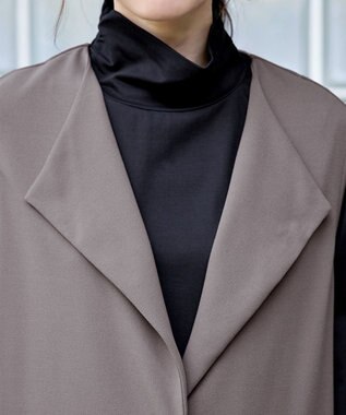 Tiaclasse 【洗える】バックタックロングジレ モカ