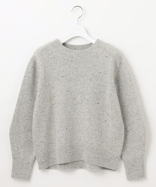 J.PRESS LADIES 【WEB限定・洗える】WOOLY NEP クルーネックニット ライトグレー系