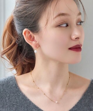 Phoebe 【金属アレルギー対応】デイリーパールフックピアス/サージカルステンレス ホワイト