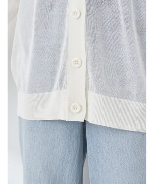 earth music&ecology シアーニットカーディガン White