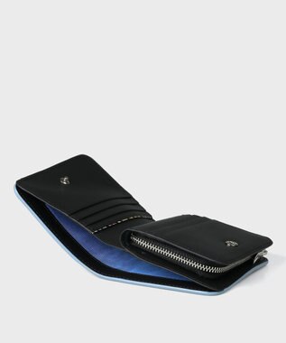 Paul Smith ストライプコーナー 2つ折り財布 ブラック