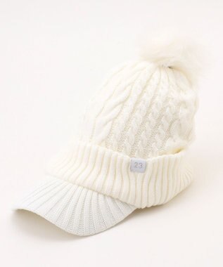23区GOLF 【WOMEN】ニットキャップ ホワイト系