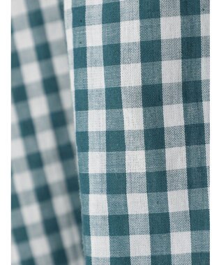 AMERICAN HOLIC フレンチスリーブバック切替シャツ Check Green