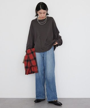 AMERICAN HOLIC 袖ボリュームカットプルオーバー Charcoal Gray