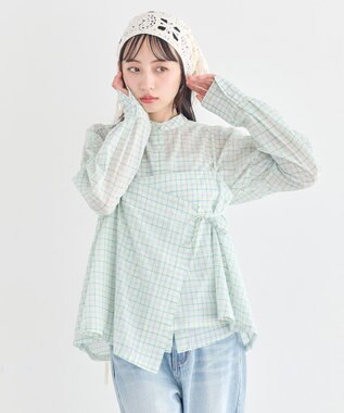 earth music&ecology マルチクロシェスカーフ Ivory