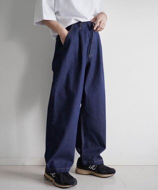 WEGO デニム　ワイドTPDパンツ デニム中濃色