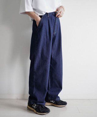 WEGO デニム　ワイドTPDパンツ デニム中濃色