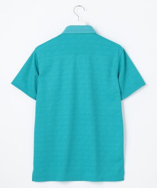 23区GOLF 【MEN】【吸水速乾・UVケア】ロゴジャガード 半袖ポロシャツ ターコイズブルー系