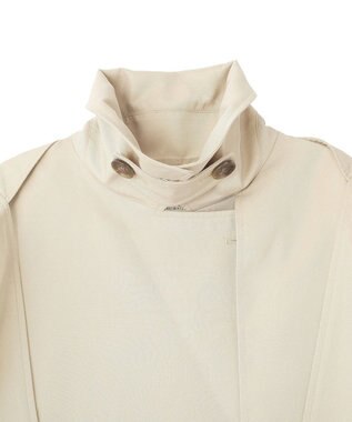 earth music&ecology 2WAYフードショートフレアトレンチ Beige