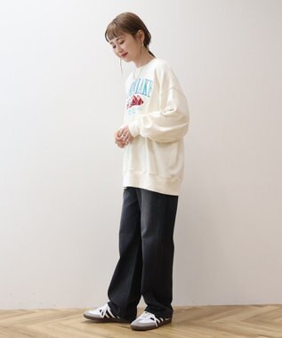 AMERICAN HOLIC 刺繍裏毛プルオーバー Brown