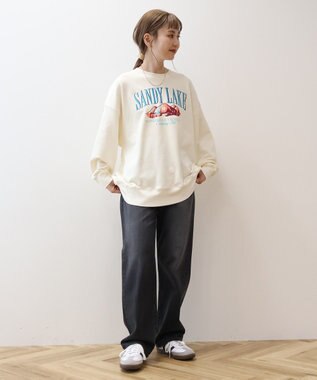 AMERICAN HOLIC 刺繍裏毛プルオーバー Brown