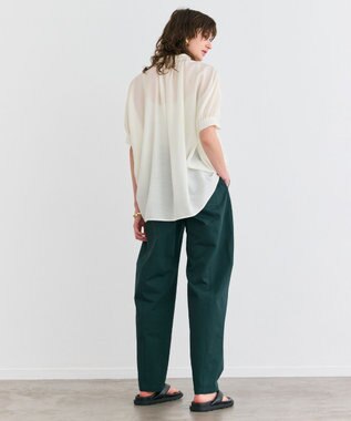 BEIGE， 【洗える】GAZANIA / コットンチノカービーパンツ Forest Green