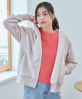 ANY 【洗濯機可/UVケア】ダンボールジップパーカー ライトグレー