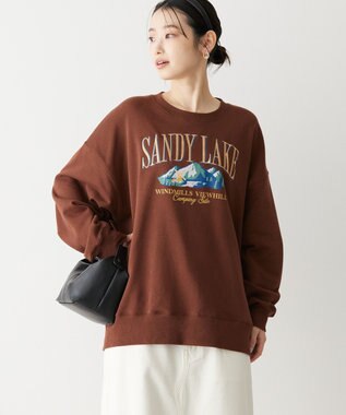 AMERICAN HOLIC 刺繍裏毛プルオーバー Brown