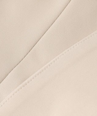 ANY 【WEB限定】ダブルクロスストレッチ Ｖネックノーカラージャケット ベージュ