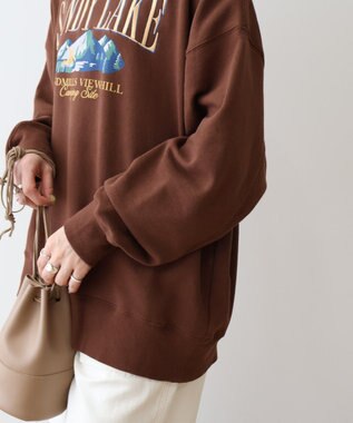 AMERICAN HOLIC 刺繍裏毛プルオーバー Brown