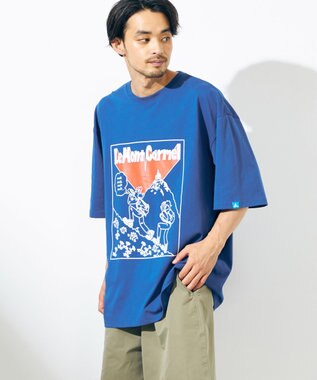 SHARE PARK MENS 【UNISEX】UVカット アートコラボTシャツ〈HIKING〉 ブルー