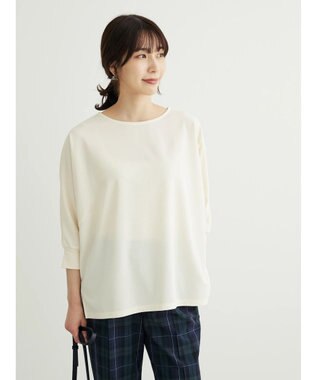 Green Parks ジョーゼットドルマンカットプルオーバー Ecru