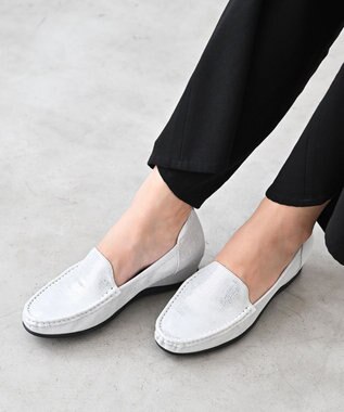 Pointer 日本製 本革美脚効果コンフォートシューズ シルバーガラス