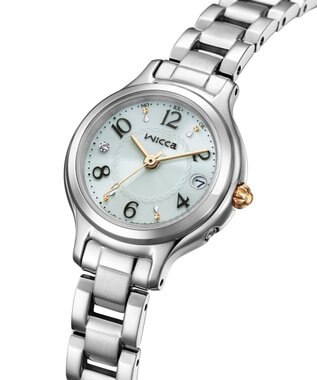 CITIZEN 【ソーラー電波】シンプルで使いやすい 小さめサイズ  秒針・日付つき  レトロクラシカルなテイスト シルバー