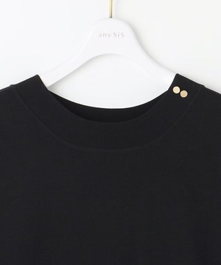ANY SIS 【接触冷感・UVケア】フロント切替 プルオーバー ブラック