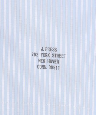 J.PRESS MEN 【J.PRESS ORIGINALS】Broad Stripe Open Half Sleeve Shirt / Baggy-Fit サックスブルー系1