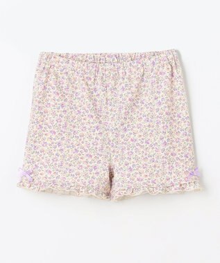 ANY KIDS 1分丈 スパッツ オフホワイト×花柄