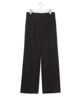 23区 【洗える/セットアップ対応】アイアスマットストレッチ セミワイド パンツ ブラック系