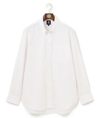 J.PRESS MEN 【KING SIZE】【PREMIUM PLEATS / 形態安定】ペンシルストライプ シャツ / B.D. ワイン系1